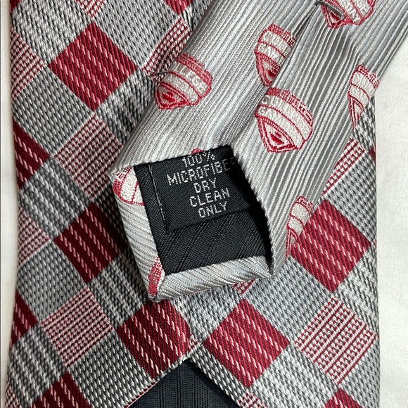 ESPN College Gameday Red and Gray Checkered Tie - Picture 4 of 4
